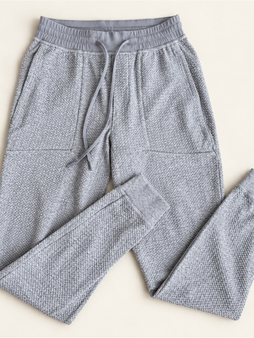 lululemon athletica Men's Light Gray Textured Joggers